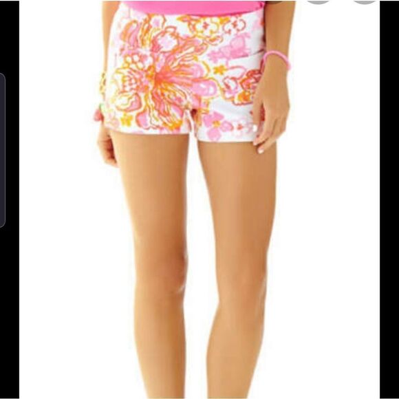 Lilly Pulitzer alycia shorts resort white happines - Picture 1 of 7
